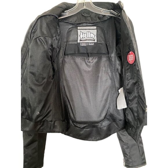 ICON armoured black motorcycle jacket - Picture 3 of 7